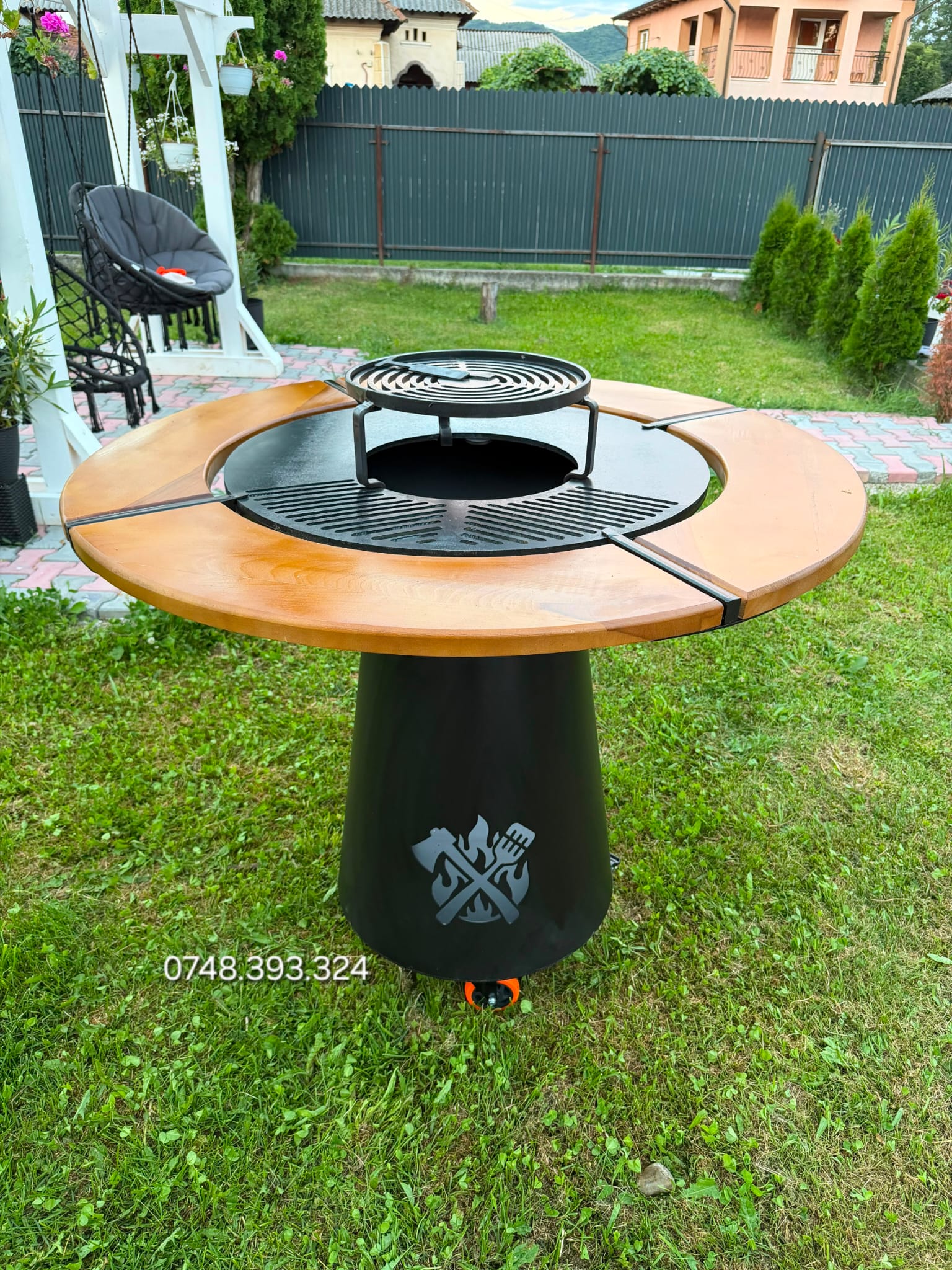 Grătar grill cu plită rotundă 125 cm