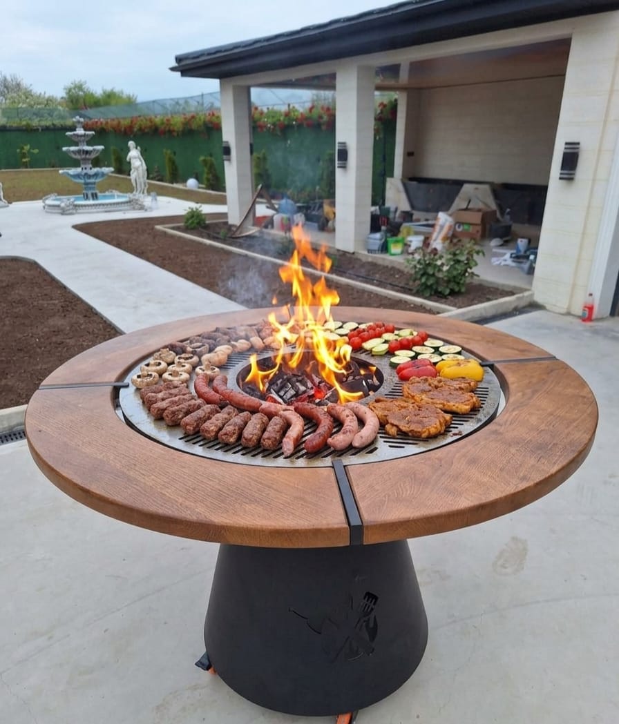Grătar grill cu plită rotundă 125 cm
