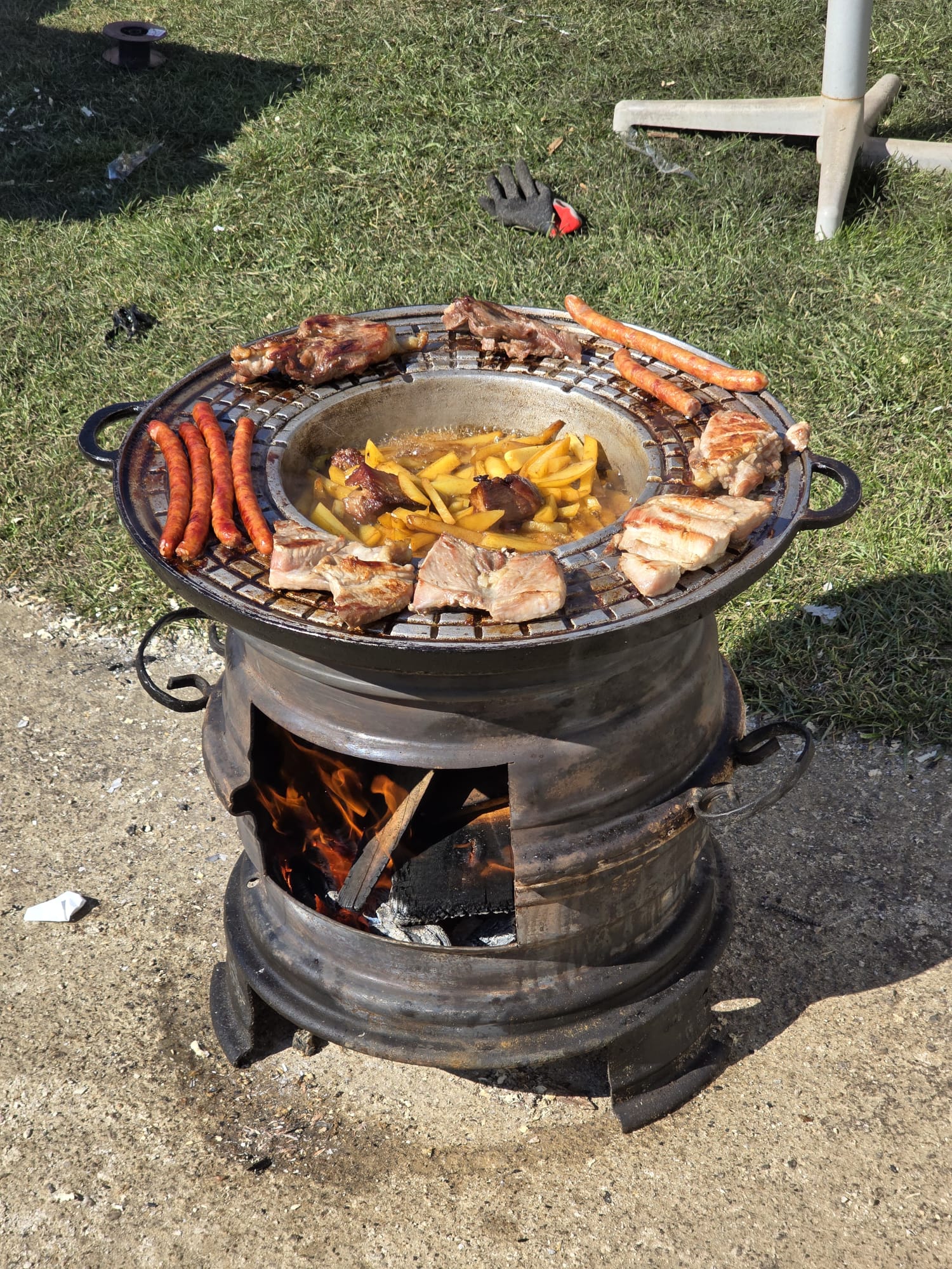 Disc grill 55 cm cu 3 funcții
