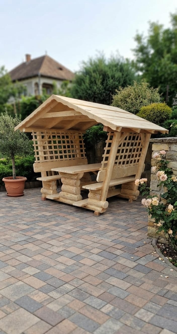 Foișor rustic din bușteni 150 cm